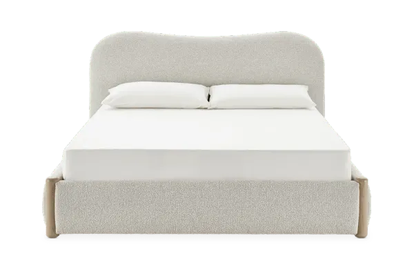 Rochelle King Storage Bed, (Performance Infinity) White Quartz Bouclé
