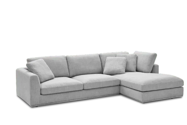 Hamilton Chaise Sectional Sofa Right Facing, (Performance Marcel) Smoke Grey