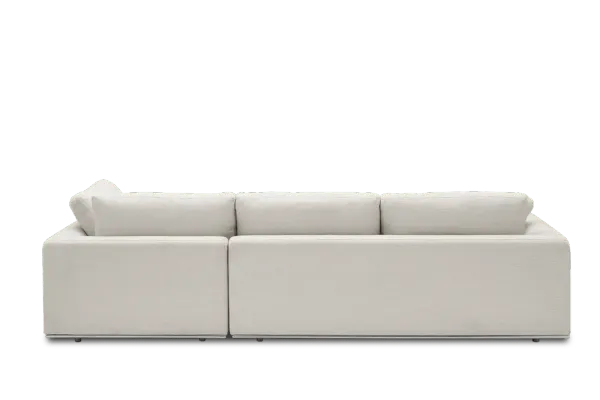 Hamilton Chaise Sectional Sofa Right Facing, (Performance Marcel) Brilliant White