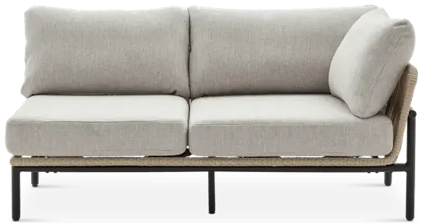 Sierra Outdoor Right Facing 2 Seater Sofa, Straw