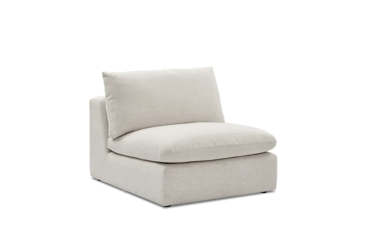 Dawson Armless Sofa, Beach Linen
