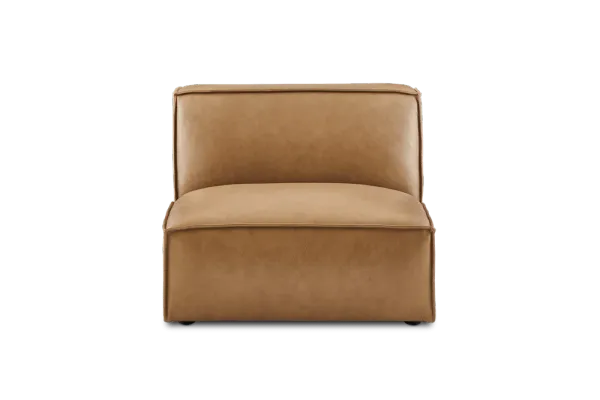 Jonathan Leather Armless Sofa