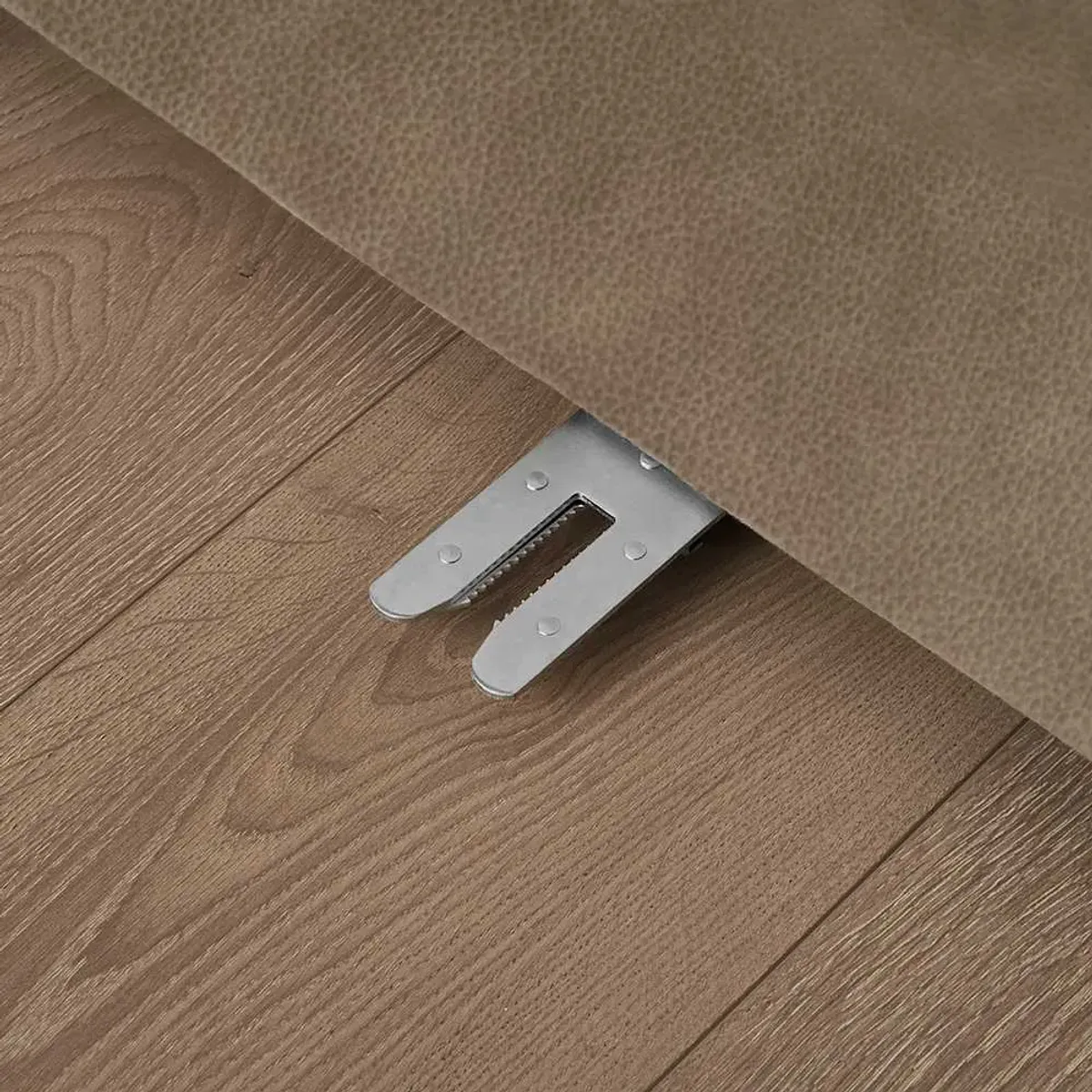 Jonathan Leather Armless Sofa, Warm Taupe