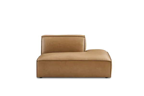 Jonathan Leather Right Chaise Sofa, Caramel