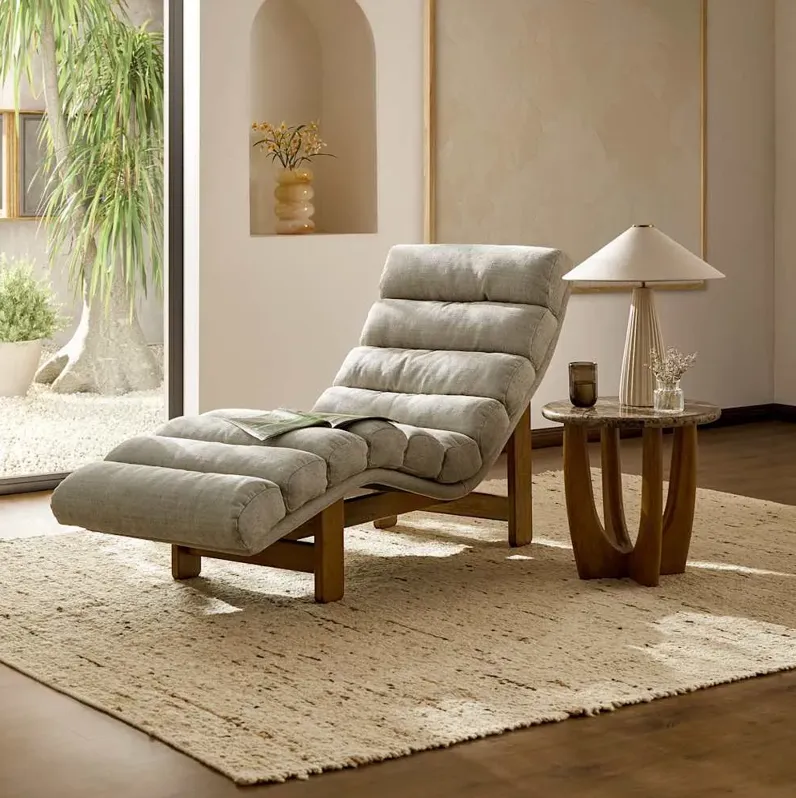 Philippe Chaise Lounge, Pearl Beige