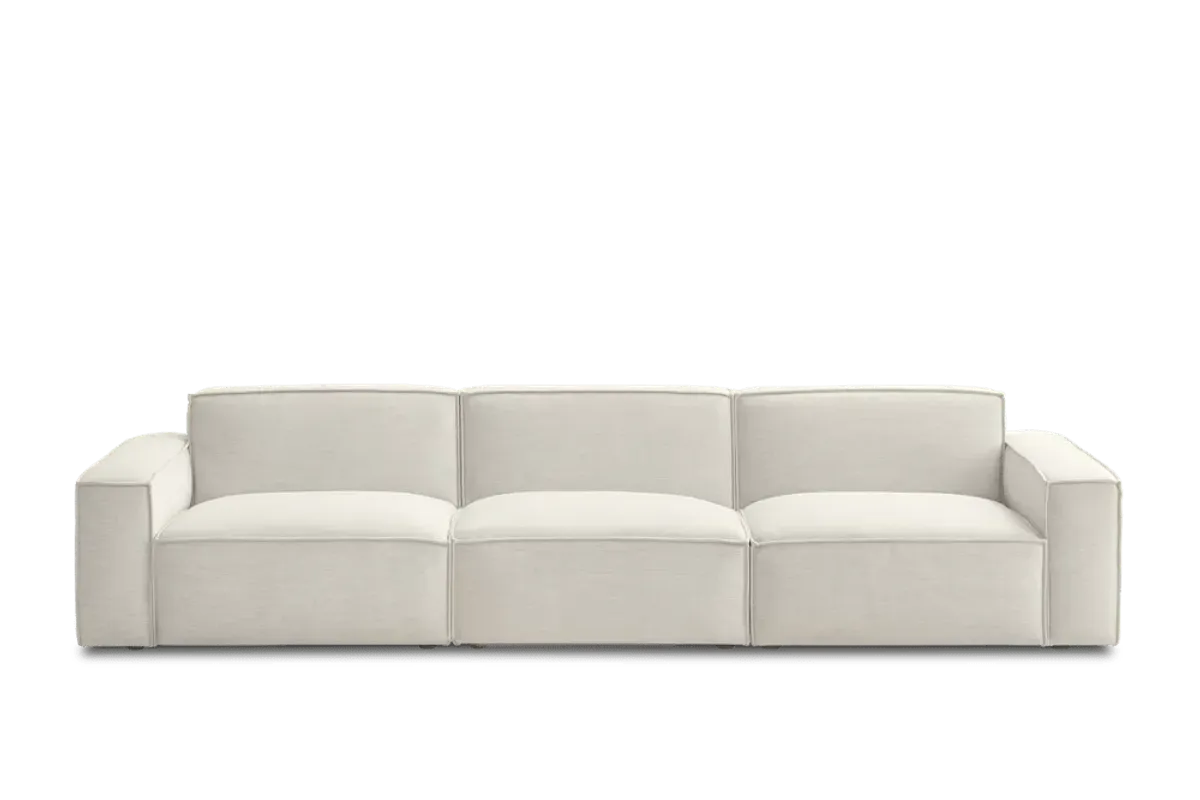 Jonathan Extended Sofa, Performance Creamy White