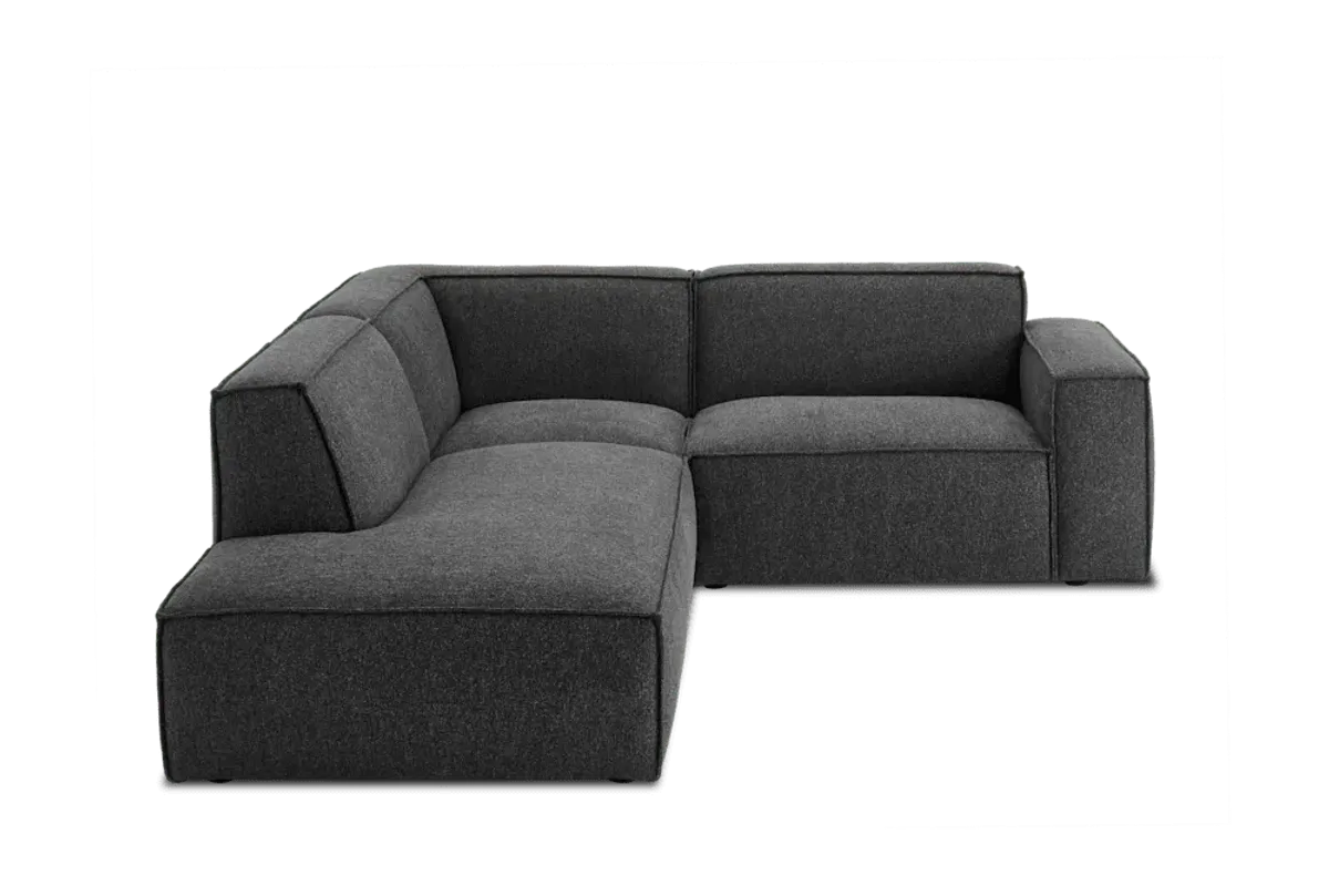Jonathan Side Chaise Sectional Sofa Left Facing, Dark Granite