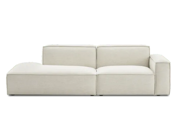 Jonathan Side Chaise Sofa Left Facing, Performance Creamy White