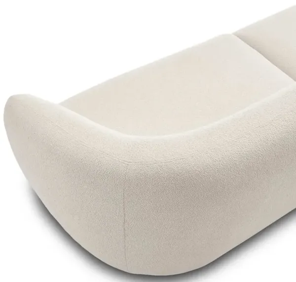 Auburn Performance Bouclé Curve Sofa, Chalk
