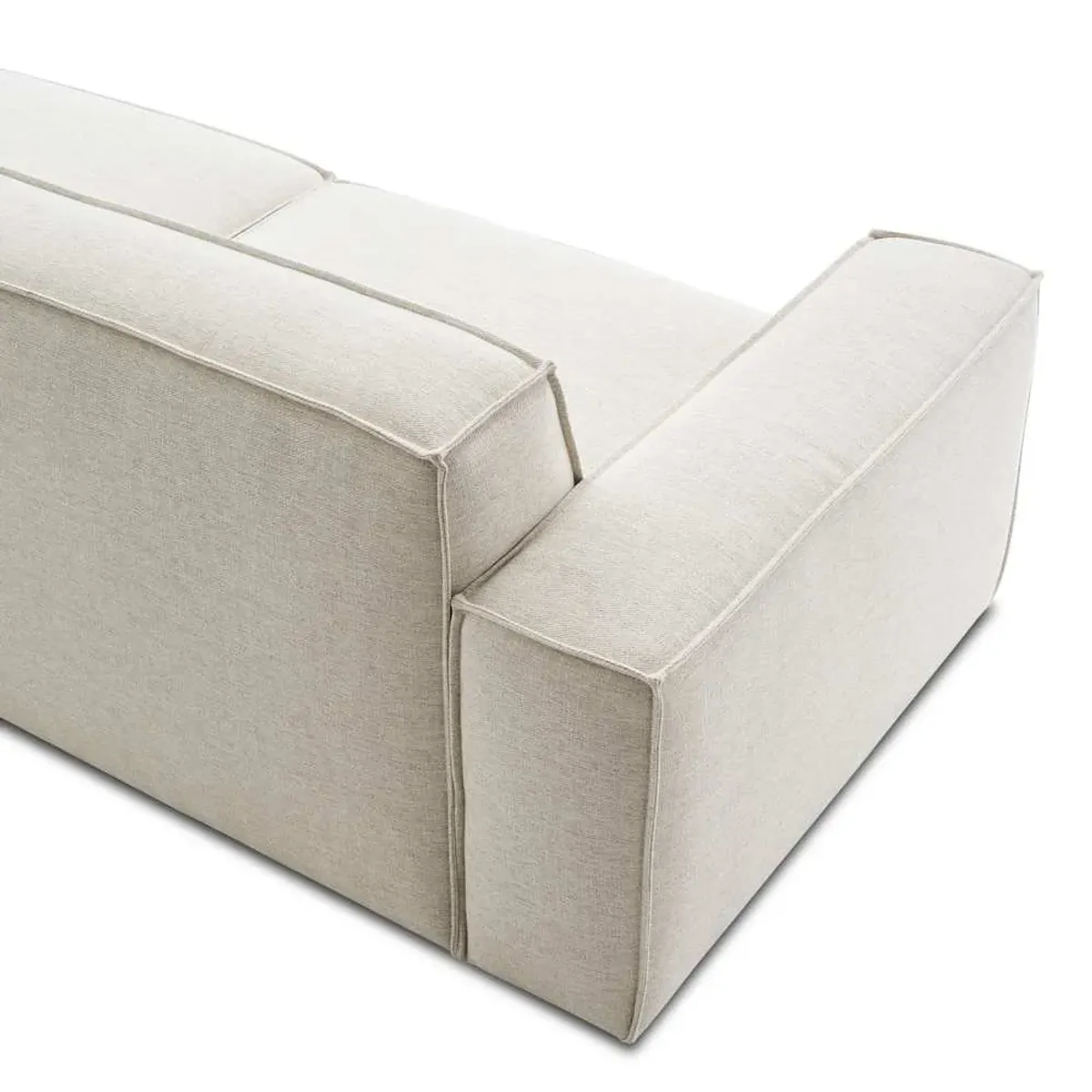 Jonathan Extended Side Chaise Sectional Sofa Left Facing, Performance Creamy White