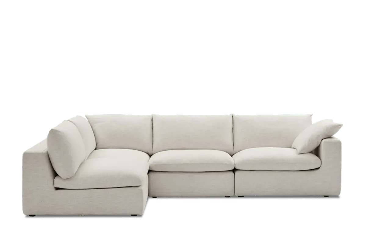 Dawson Chaise Sectional Sofa Left Facing, Beach Linen