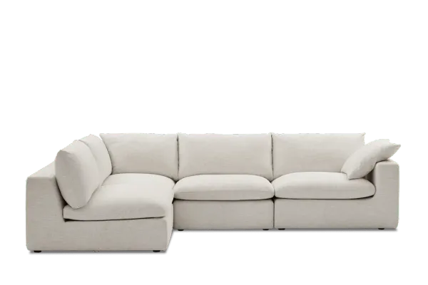 Dawson Chaise Sectional Sofa Left Facing, Beach Linen