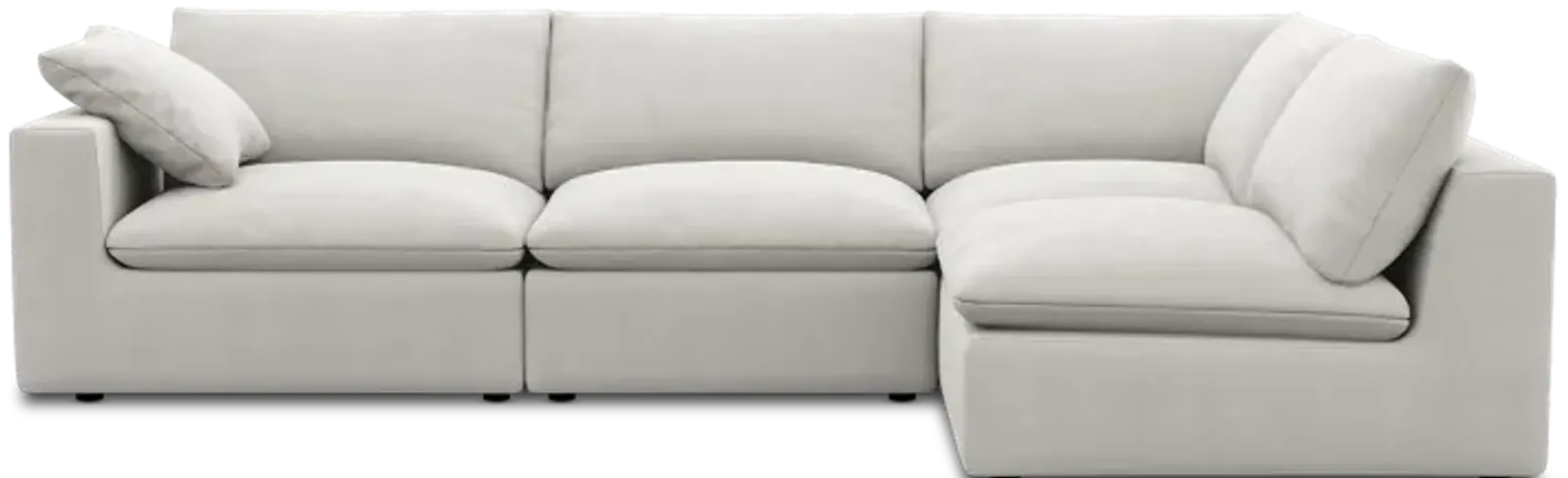 Dawson Chaise Sectional Couch Right Facing Customized, (Performance Peyton) Dove Grey