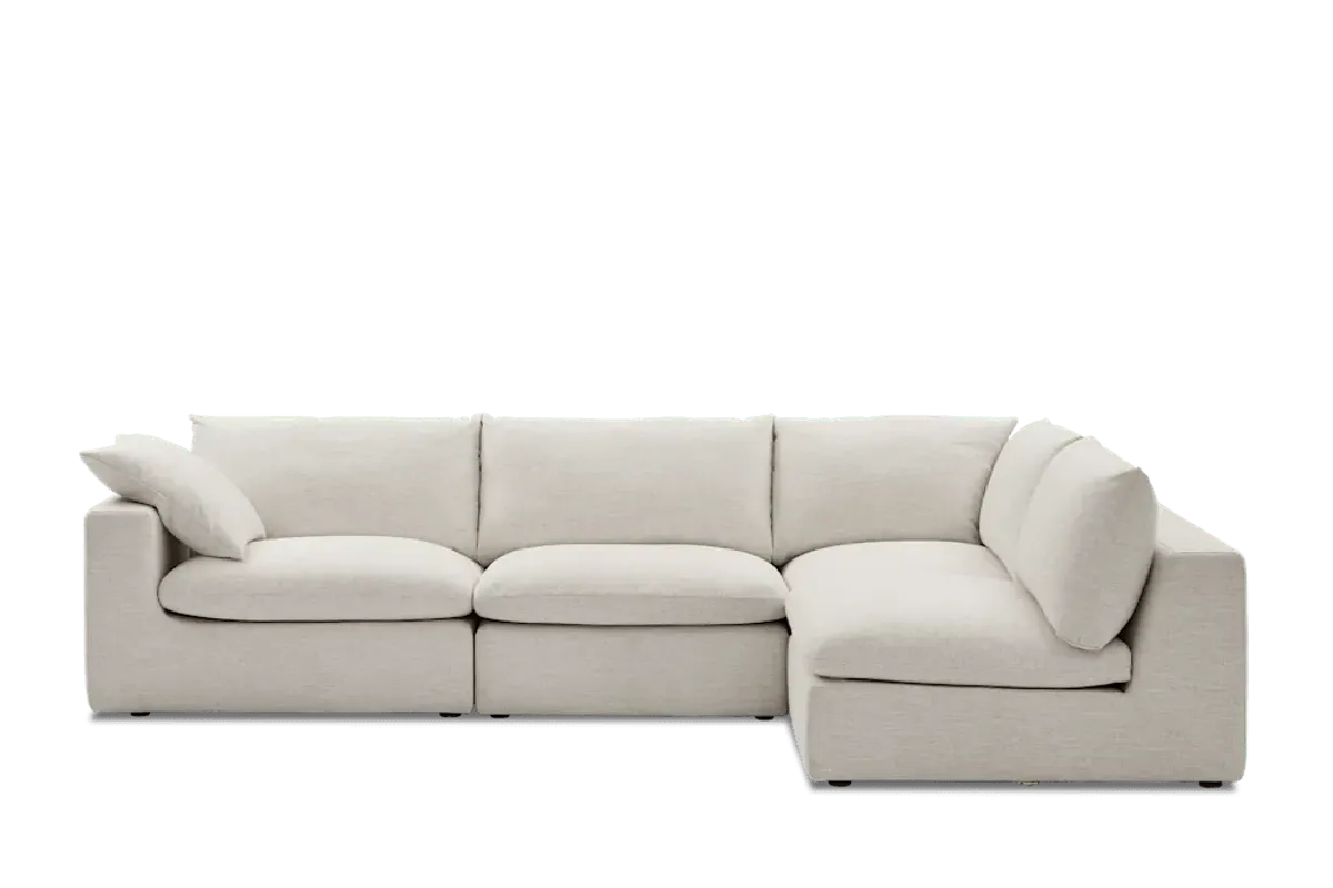 Dawson Chaise Sectional Sofa Right Facing, Beach Linen