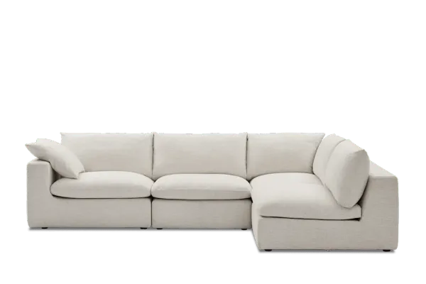 Dawson Chaise Sectional Sofa Right Facing, Beach Linen