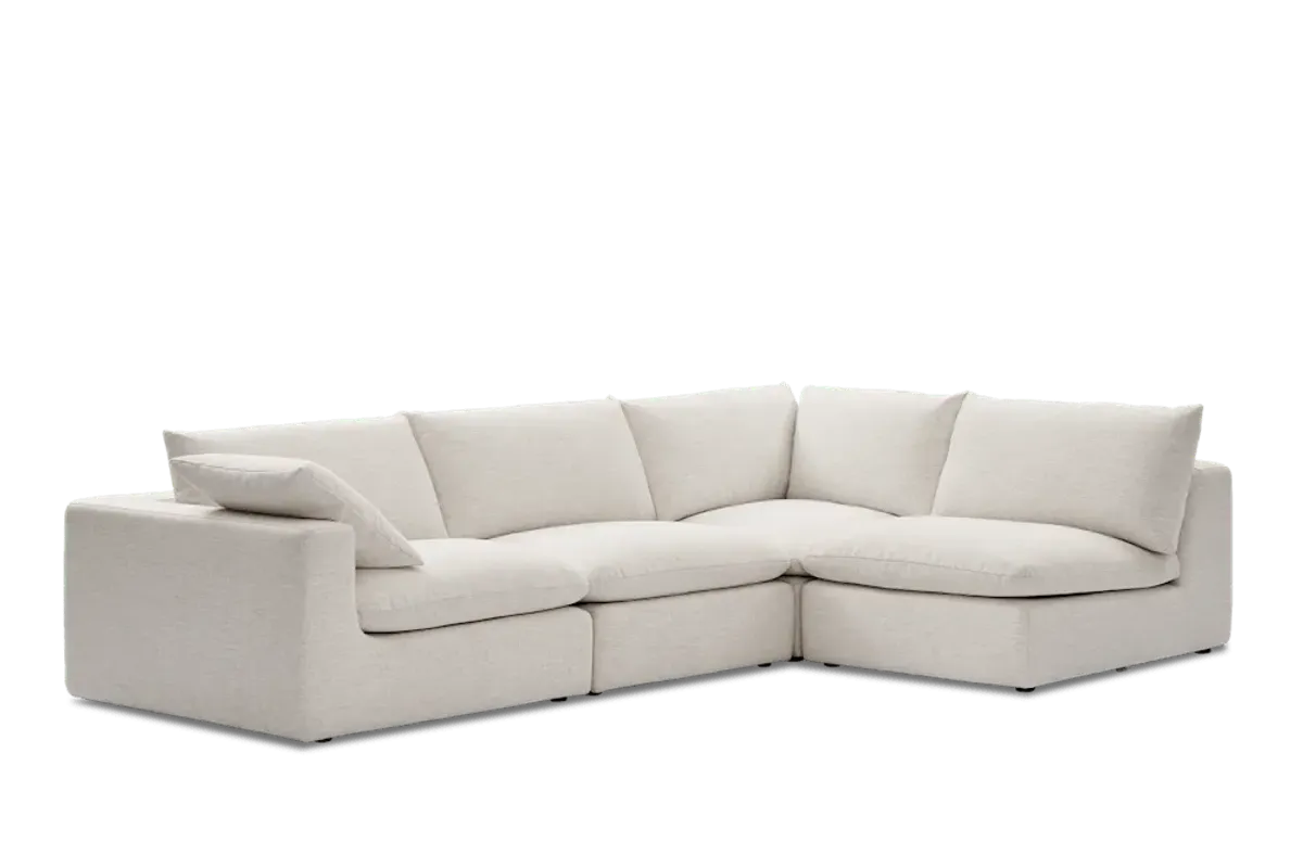 Dawson Chaise Sectional Sofa Right Facing, Beach Linen