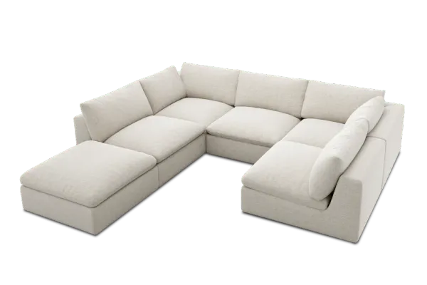 Dawson Pit-Sectional Sofa, Beach Linen