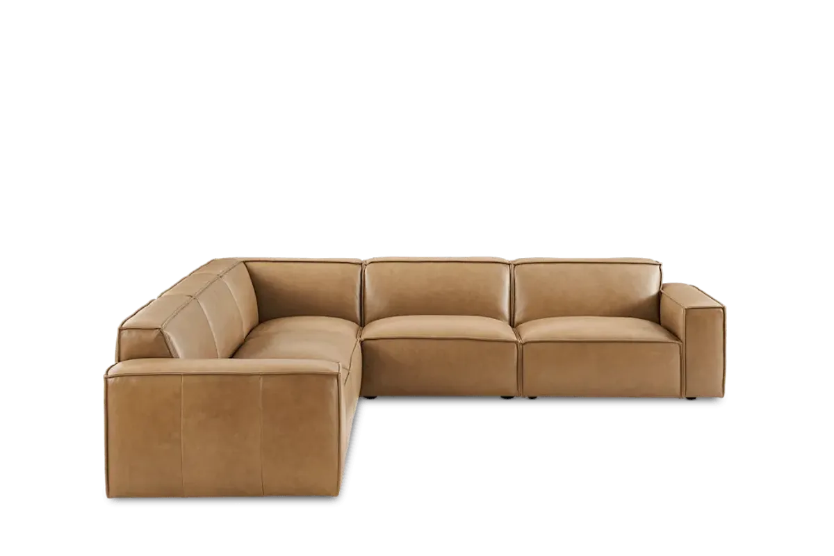 Jonathan Leather L-Shape Sectional Sofa