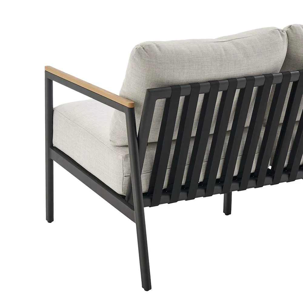 Sorrento Outdoor Extended L-Shape Sectional Sofa, Natural Beige