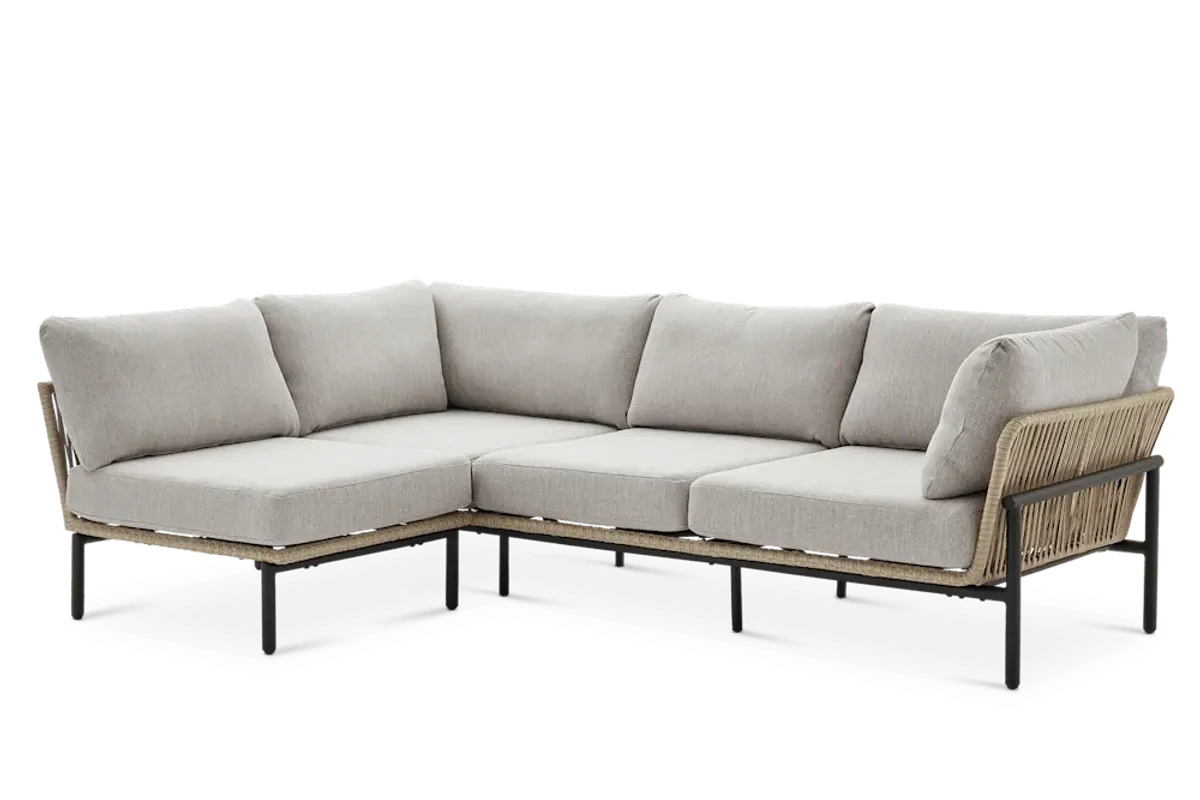 Sierra Outdoor Sectional Sofa, Straw