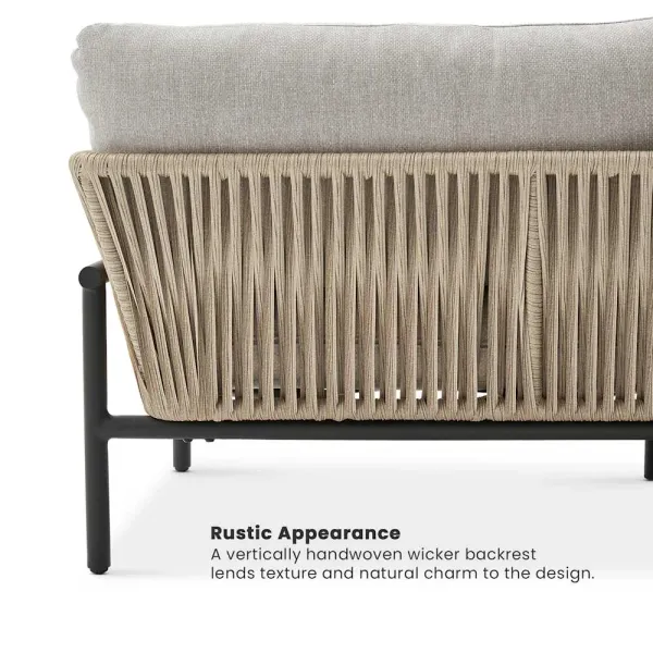 Sierra Outdoor L-Shape Sectional Sofa, Straw