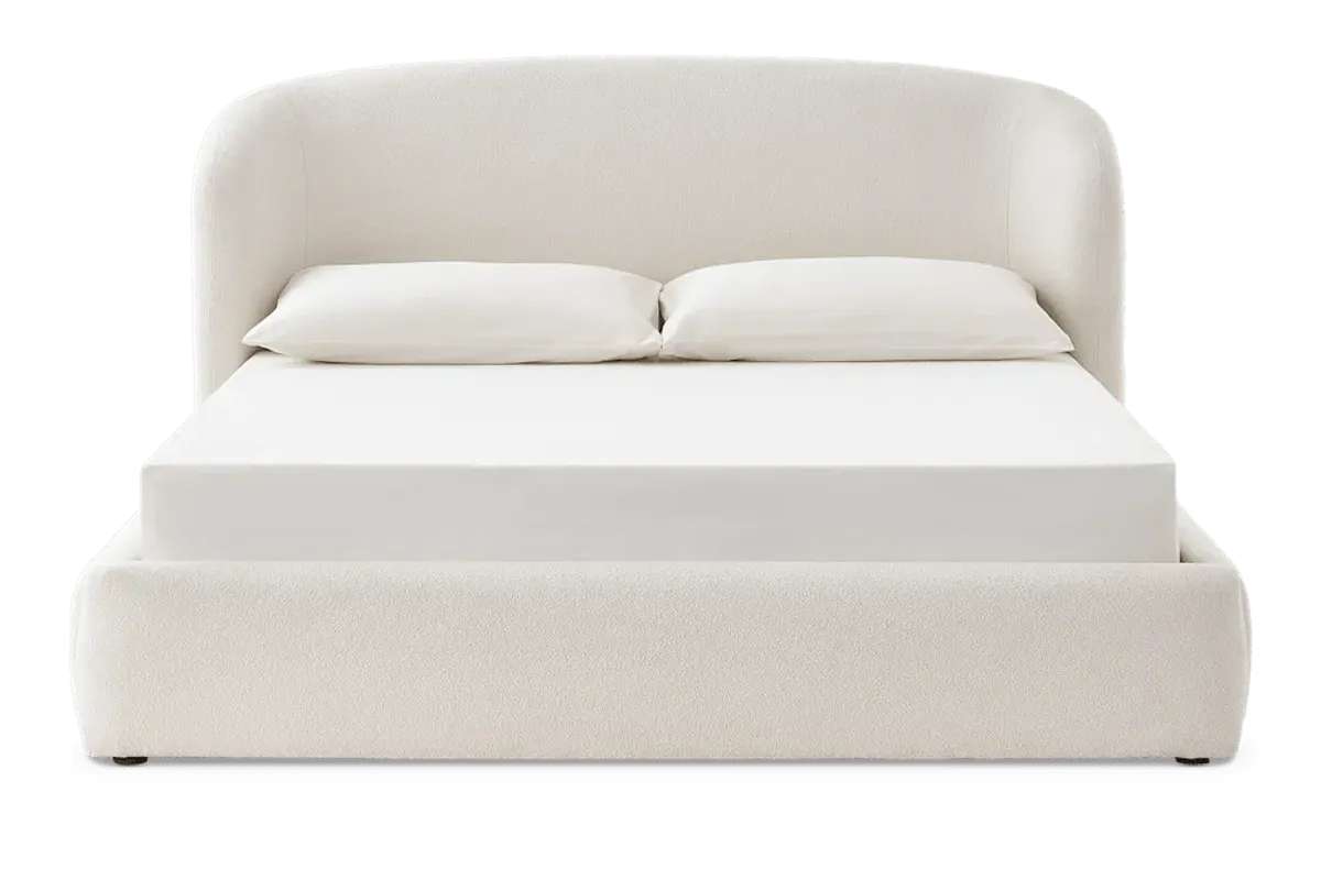 Auburn King Storage Bed, (Performance Cambria Bouclé) Chalk