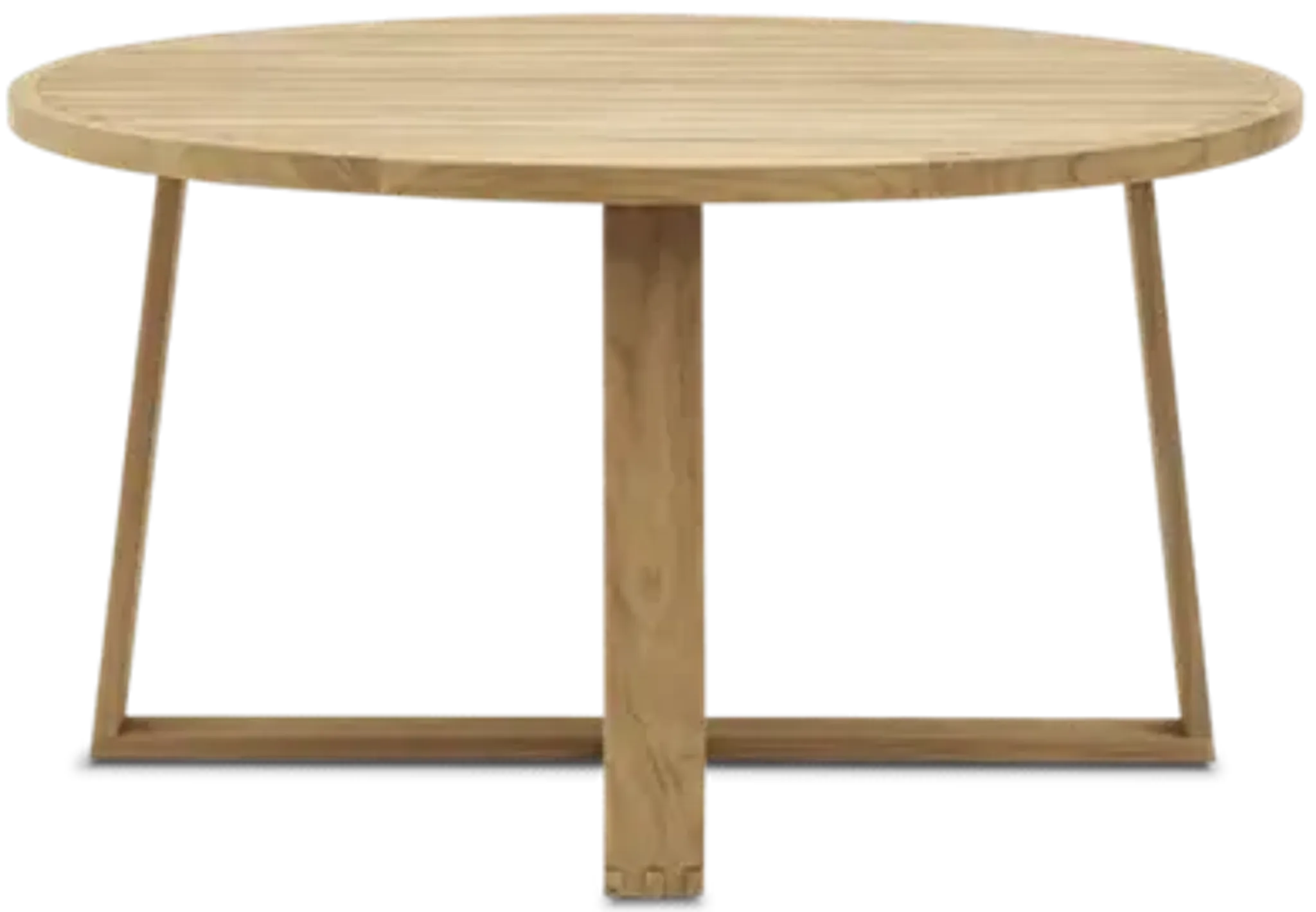 Rio Outdoor Teak Round Dining Table 55 1 With Ivory Cover Castlery ...