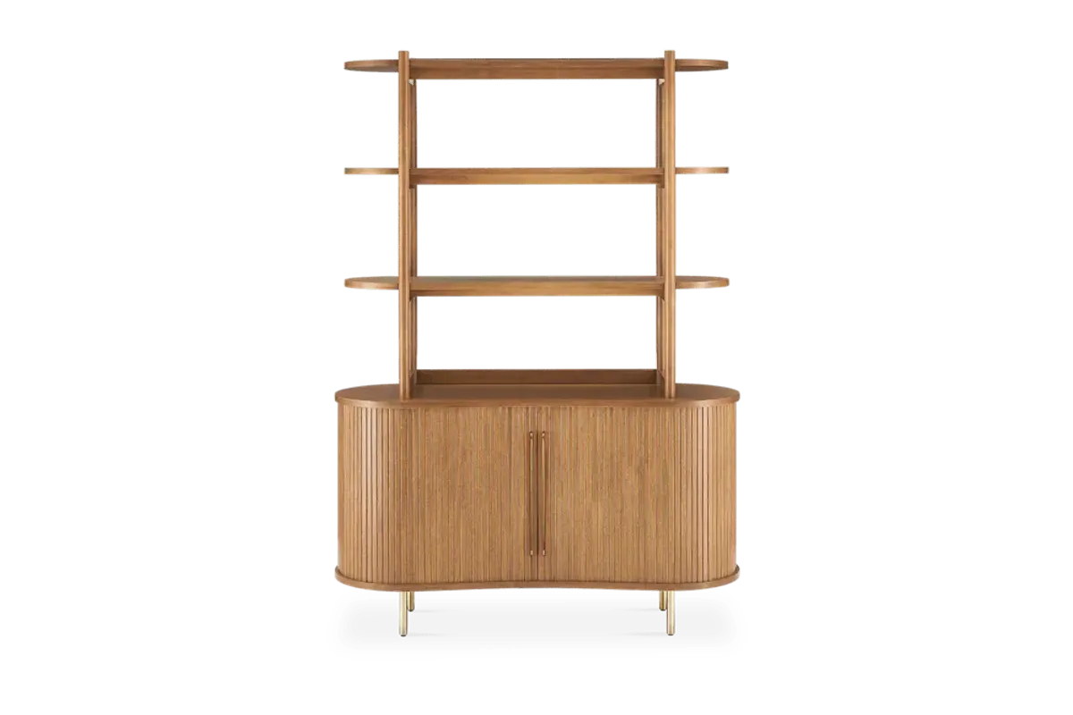 Harper Small Sideboard with Small Hutch, Chestnut