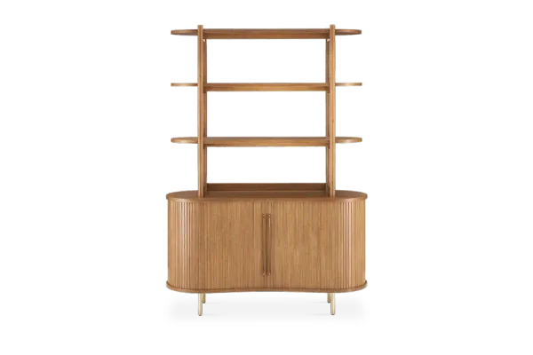 Harper Small Sideboard with Small Hutch, Chestnut