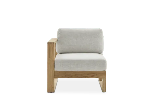 Rio Outdoor Teak Left Facing 1 Seater Sofa