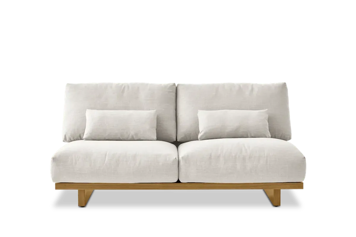 Mori Performance Fabric Armless 2 Seater Sofa