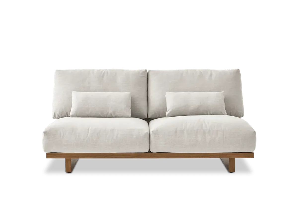Mori Performance Fabric Armless 2 Seater Sofa