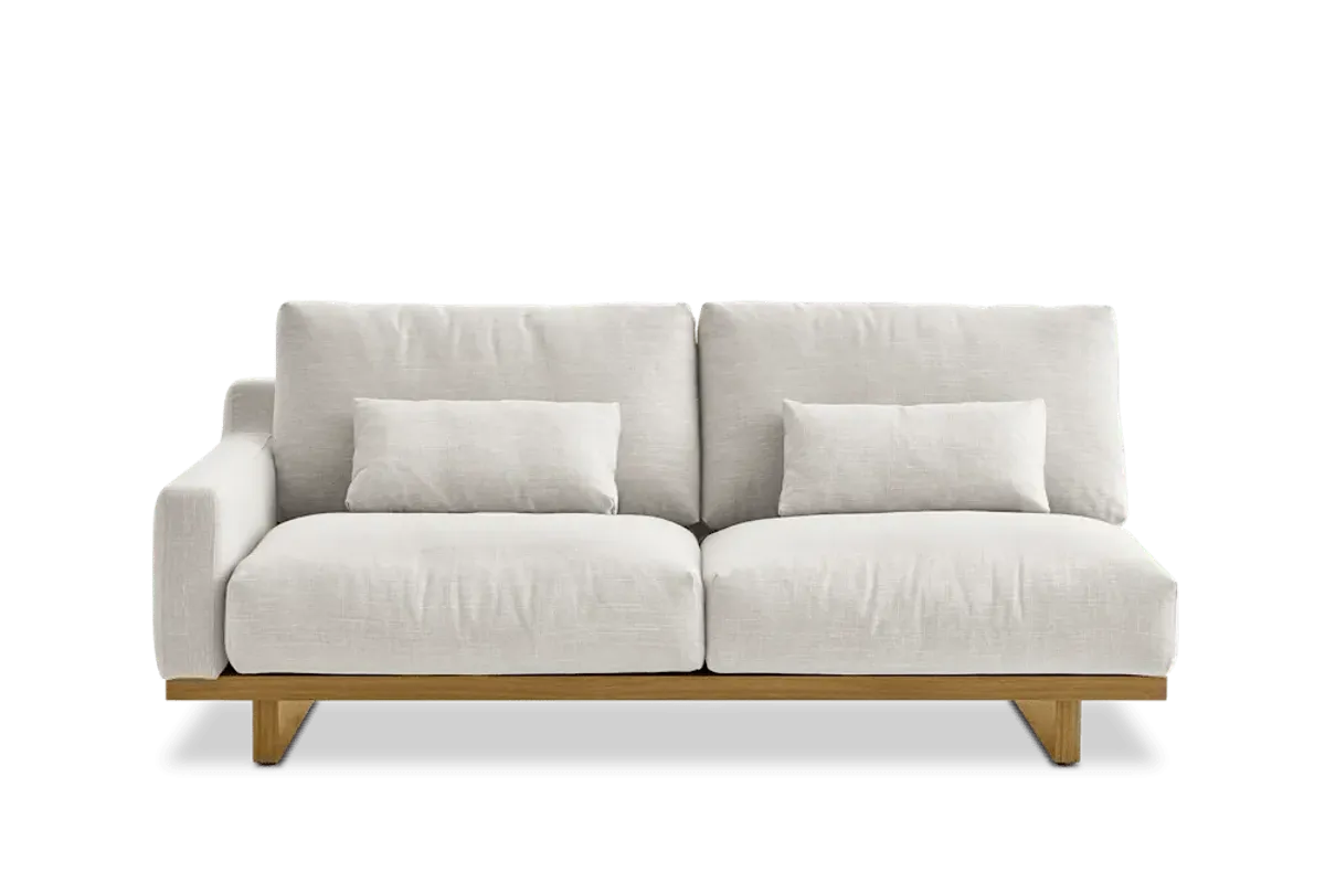 Mori Performance Fabric Single Arm 2 Seater Sofa