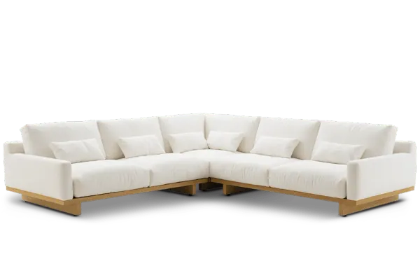 Mori Performance Fabric L-Shape Sectional Sofa