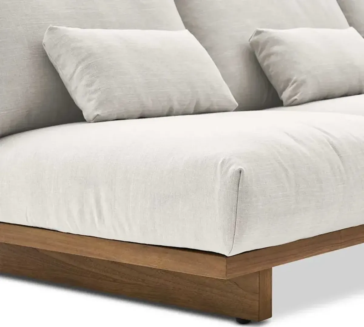 Mori Performance Fabric Armless L-Shape Sectional Sofa