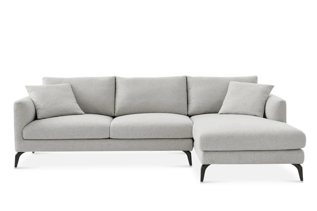 Lena Performance Fabric Chaise Sectional Sofa