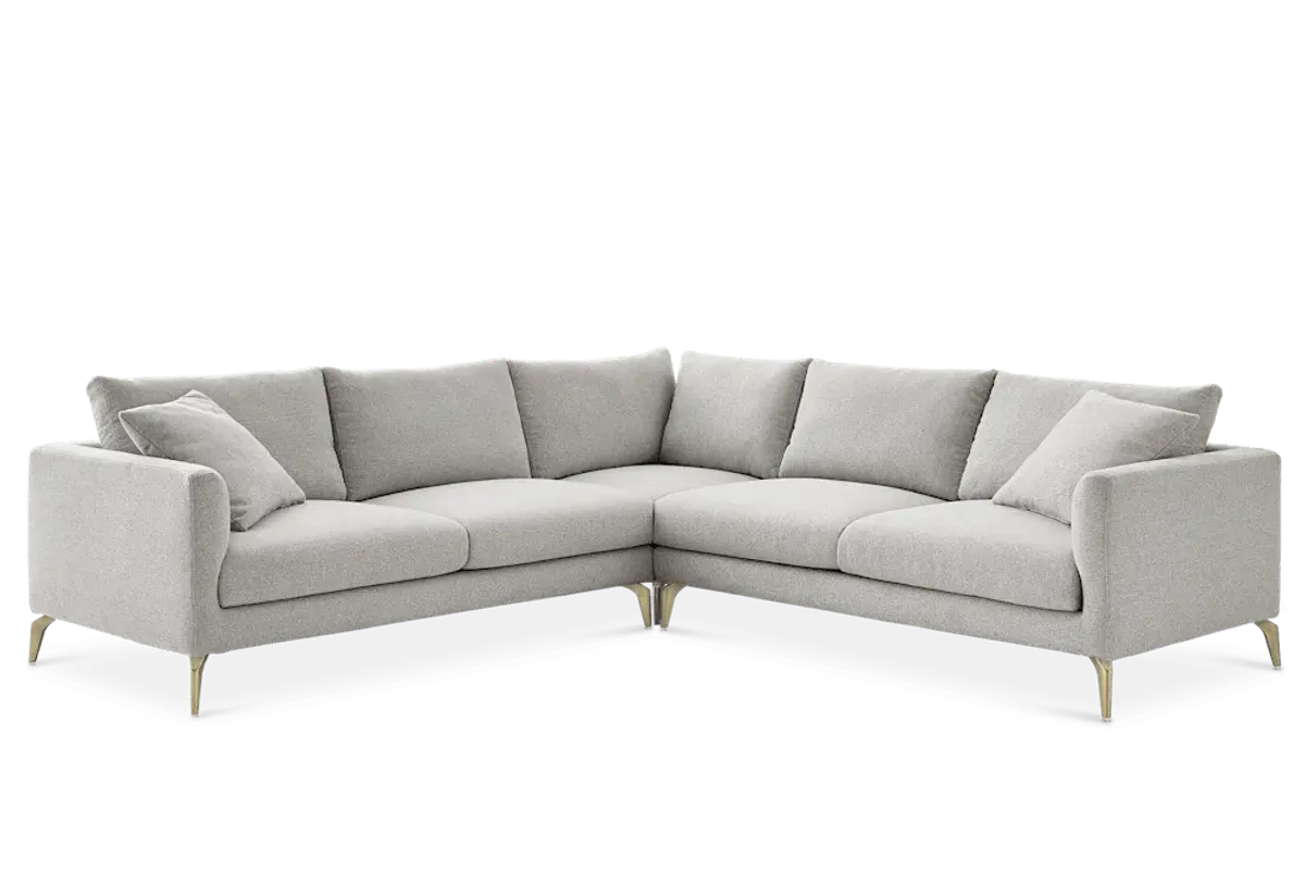 Lena Performance Fabric L-Shape Sectional Sofa