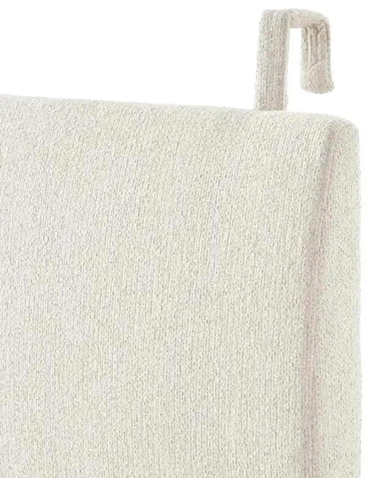 Harper King Size Bed with Headboard Cushions, Natural