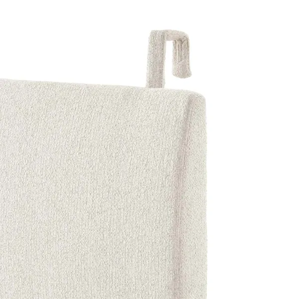 Harper King Size Bed with Headboard Cushions, Chestnut