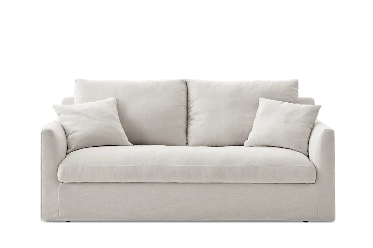 Agnes Slipcover Storage Sofa 79.9", (Sadie) Ivory