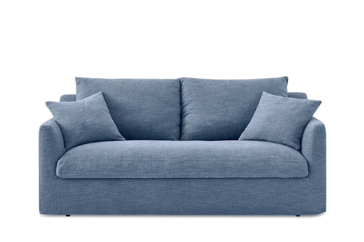 Agnes Slipcover Storage Sofa 79.9", (Sadie) Dusty Blue