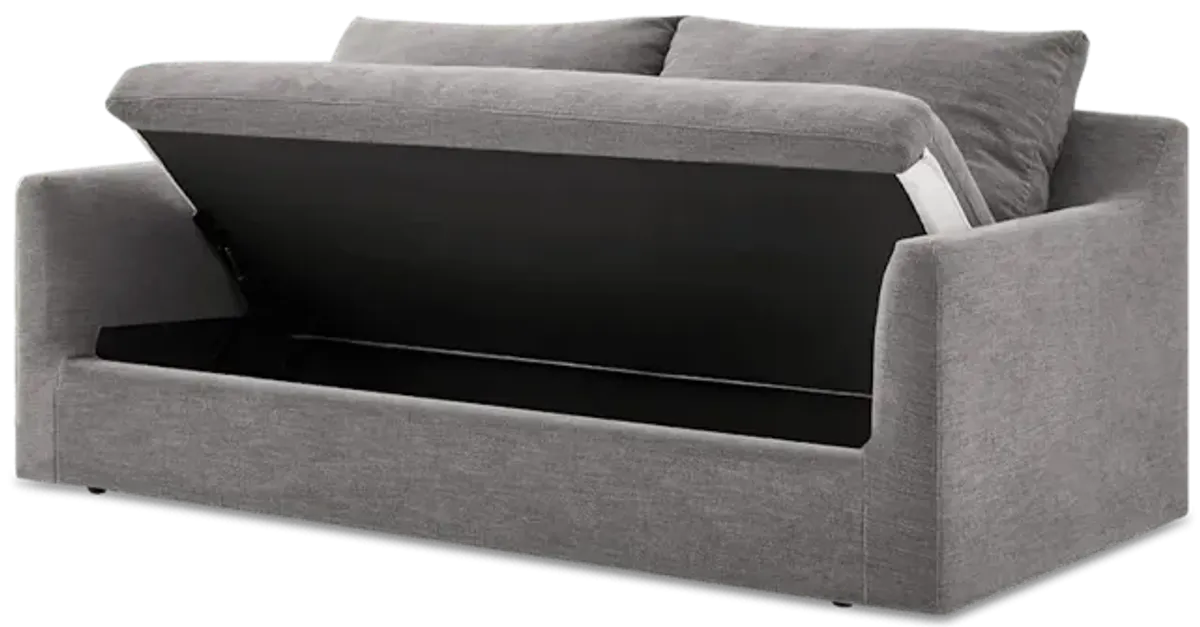 Agnes Slipcover Storage Sofa 79.9", (Sadie) Ash