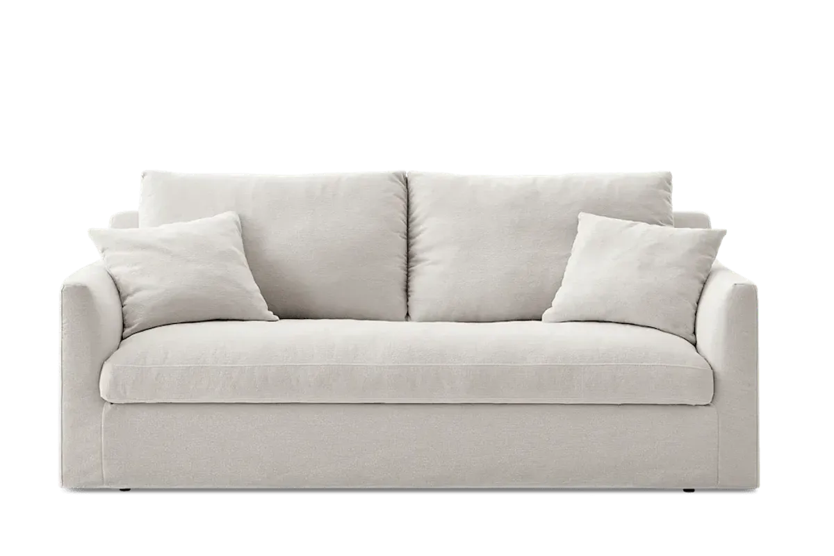 Agnes Slipcover Storage Sofa 88.6", (Sadie) Ivory