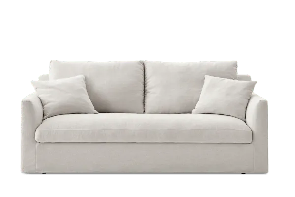 Agnes Slipcover Storage Sofa 88.6", (Sadie) Ivory