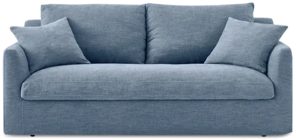 Agnes Slipcover Storage Sofa 88.6", (Sadie) Dusty Blue