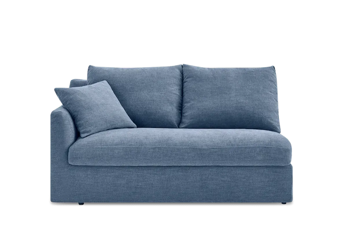 Agnes Slipcover Storage Left Arm 2 Seater Sofa, (Sadie) Dusty Blue