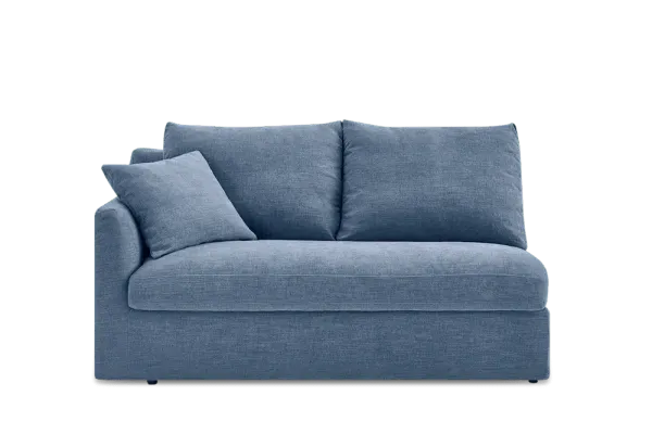 Agnes Slipcover Storage Left Arm 2 Seater Sofa, (Sadie) Dusty Blue