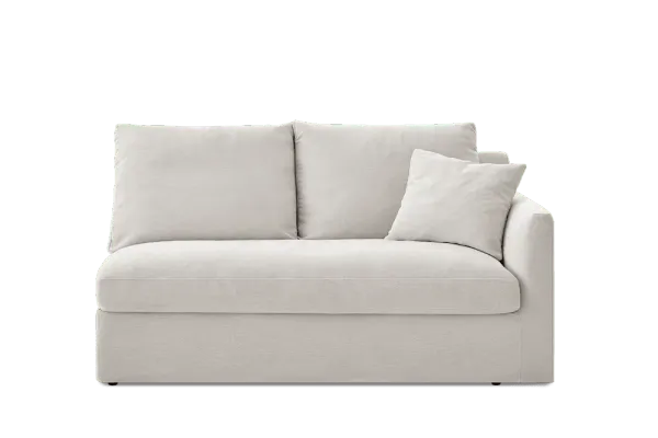Agnes Slipcover Storage Right Arm 2 Seater Sofa, (Sadie) Ivory