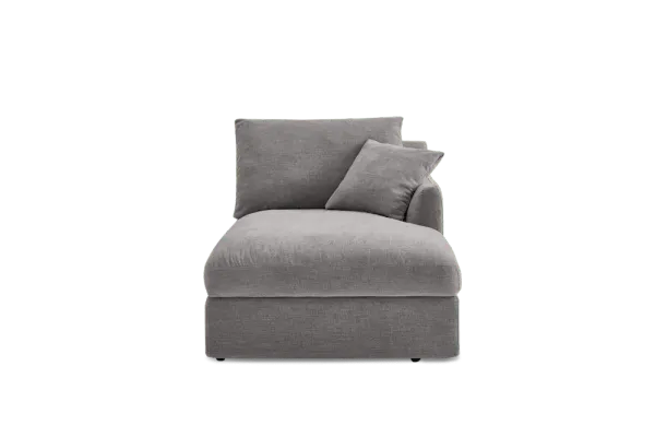 Agnes Slipcover Storage Left Chaise, (Sadie) Ash