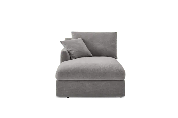 Agnes Slipcover Storage Right Chaise, (Sadie) Ash